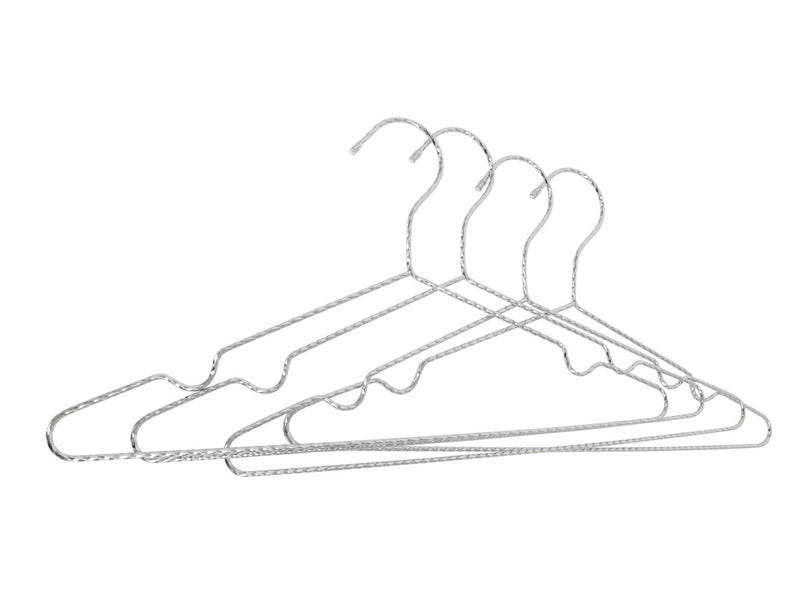 Homeit twisted hanger 42 x 21 cm 4-pack silver