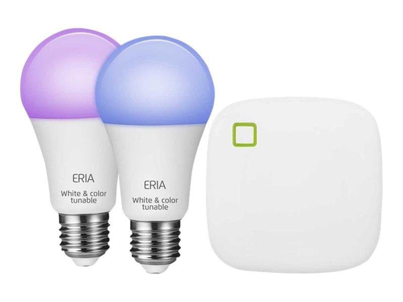 Adurosmart LED-Lampe Startpakke 2 E27 RGB + Bridge 16mill. farver 2200-6500k ZigBee E27