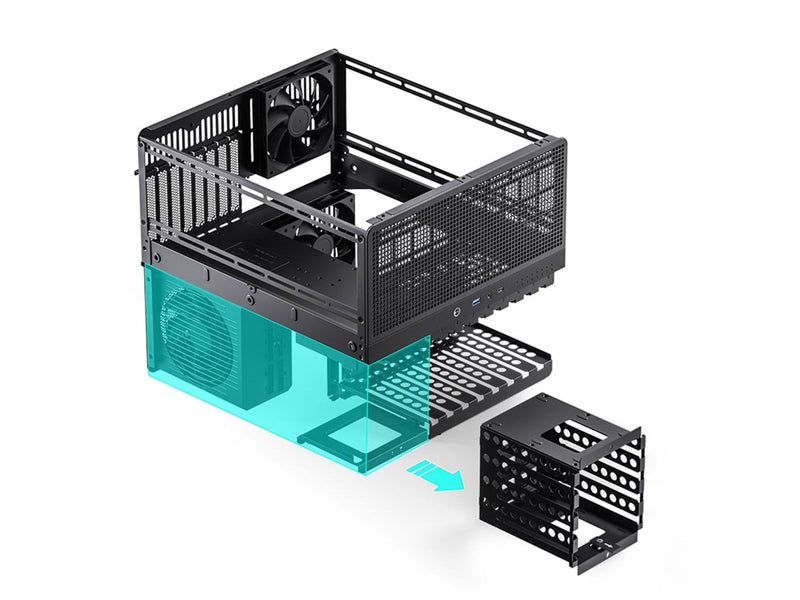 Jonsbo N5 Black - Gehäuse - Cube - Schwarz