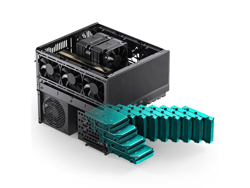 Jonsbo N5 Black - Gehäuse - Cube - Schwarz