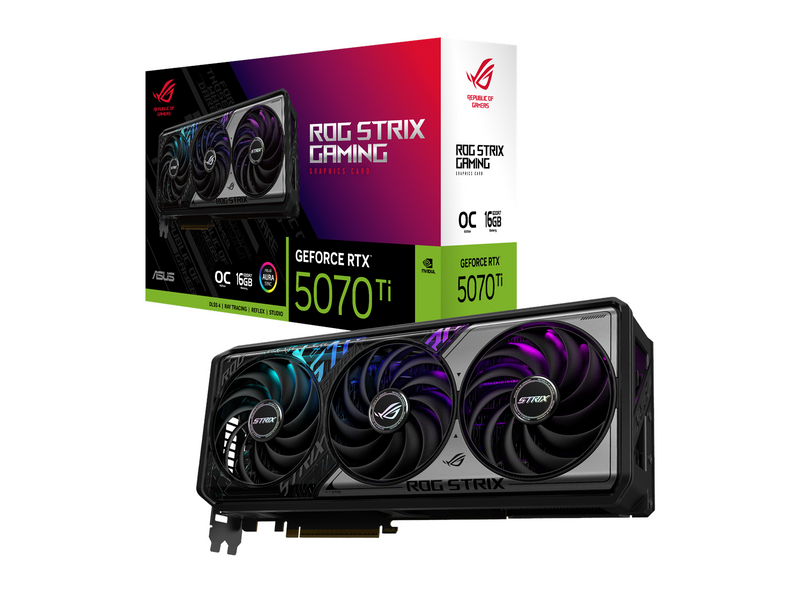 ASUS GeForce RTX 5070 Ti ROG STRIX OC - 16GB GDDR7 RAM - Grafikkarte