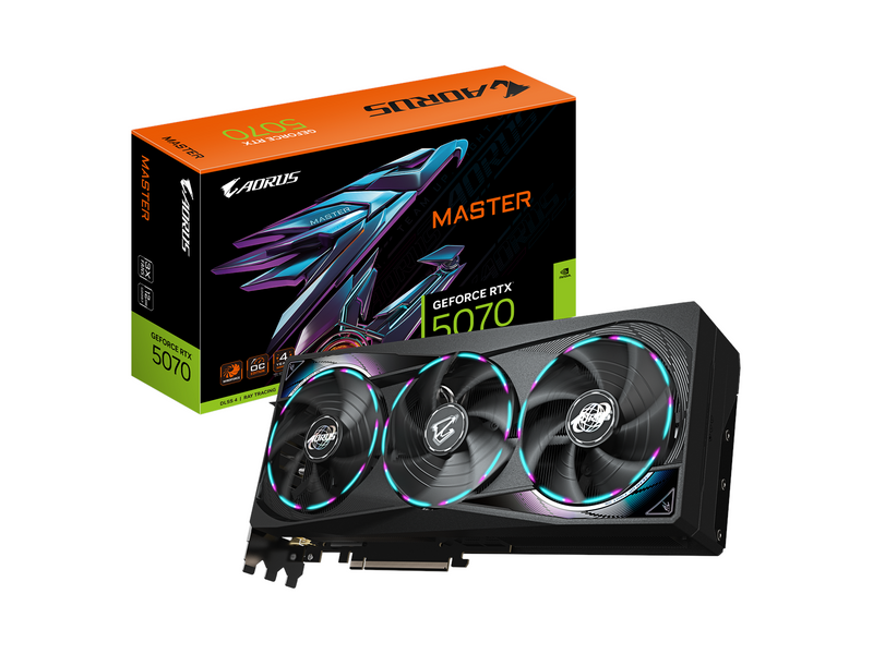 GIGABYTE GeForce RTX 5070 AORUS Master - 12GB GDDR7 RAM - Grafikkarte