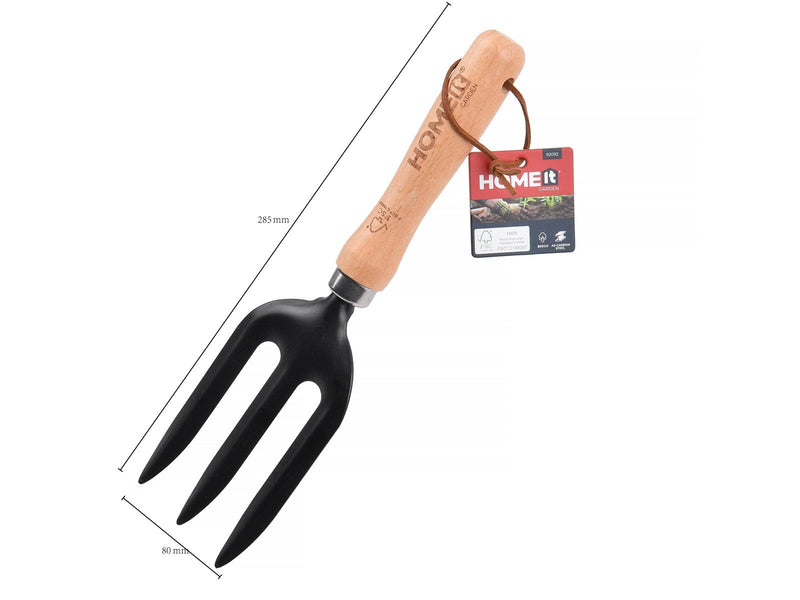 Homeit plant fork with wooden handle