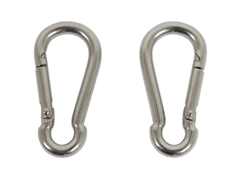 Homeit fireman's carabiner Ø5 x 50 mm in stainless steel 2 pcs.
