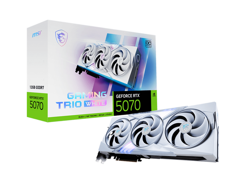 MSI GeForce RTX 5070 GAMING TRIO OC WHITE - 12GB GDDR7 RAM - Grafikkarte