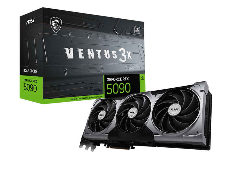 MSI GeForce RTX 5090 VENTUS 3X OC - 32GB GDDR7 RAM - Grafikkarte
