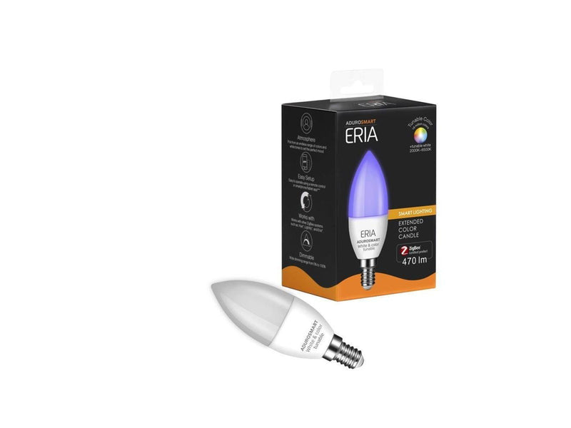 Adurosmart ERIA Zigbee LED E14 Candle B38 White 6W 470lm RGBW
