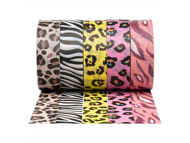 Colorations - Washi Tape Animal Patterns 5 Rolls
