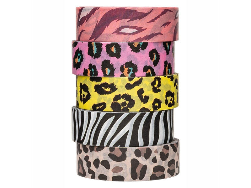 Colorations - Washi Tape Animal Patterns 5 Rolls