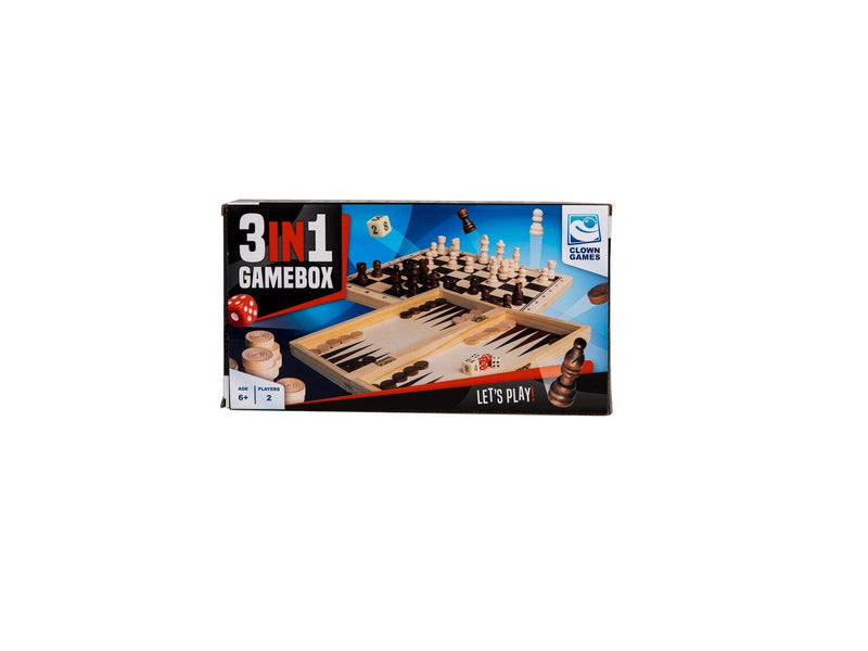 Clown Games - 3In1 Game Box Wood