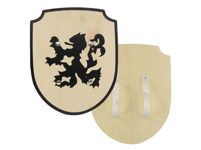 Playwood - Wooden Shield Lion with Fabric Handle
