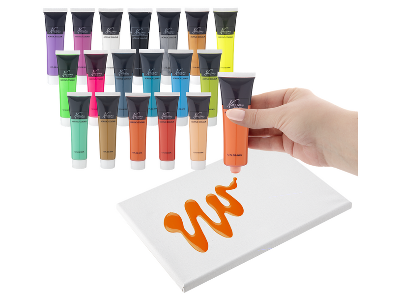 Nassau Paint acrylic 18 x 36 ml incl. fluor & metallic