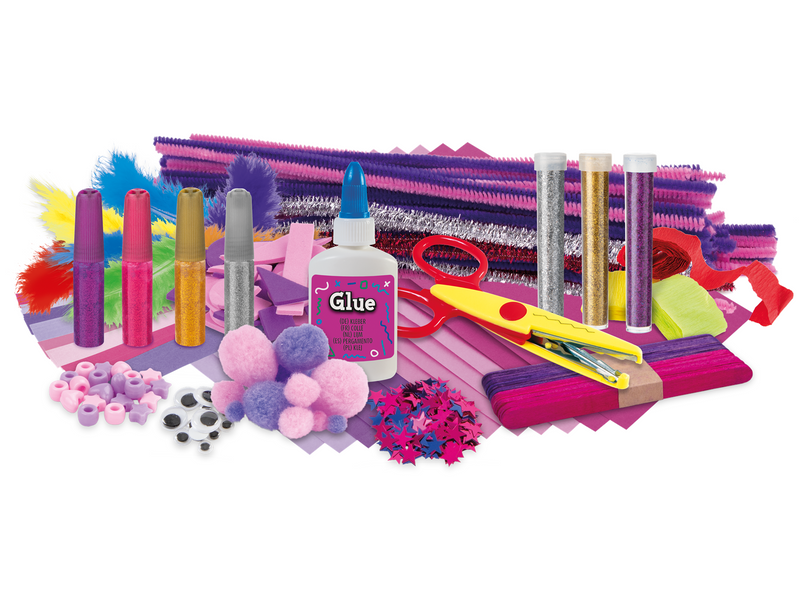 Grafix Giant Craft Box Pink 40x30 cm - 500+ pieces