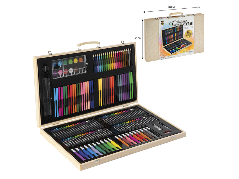 Grafix Wooden Colouring Case 180 pcs - FSC wood