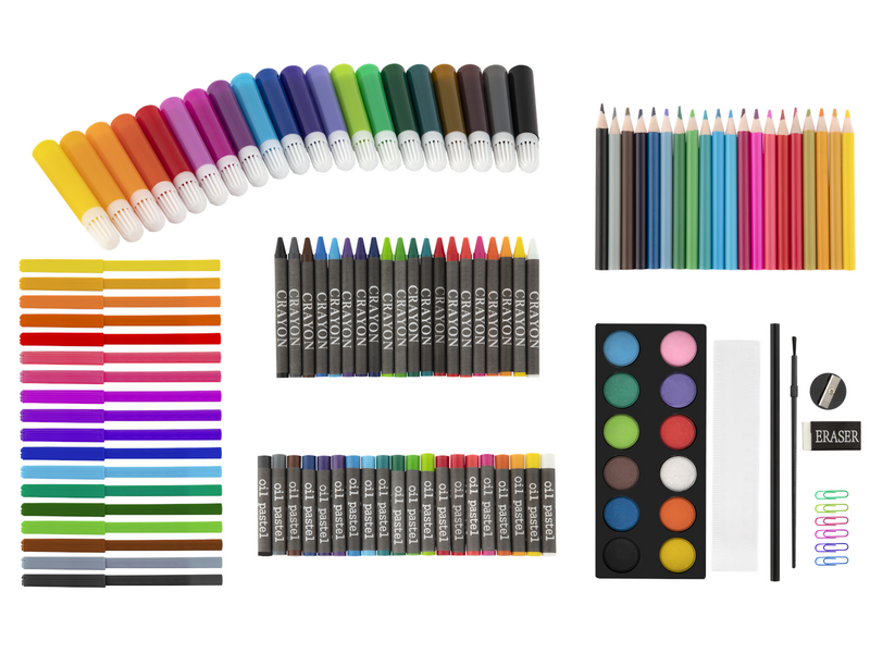 Grafix Wooden Colouring Case 180 pcs - FSC wood