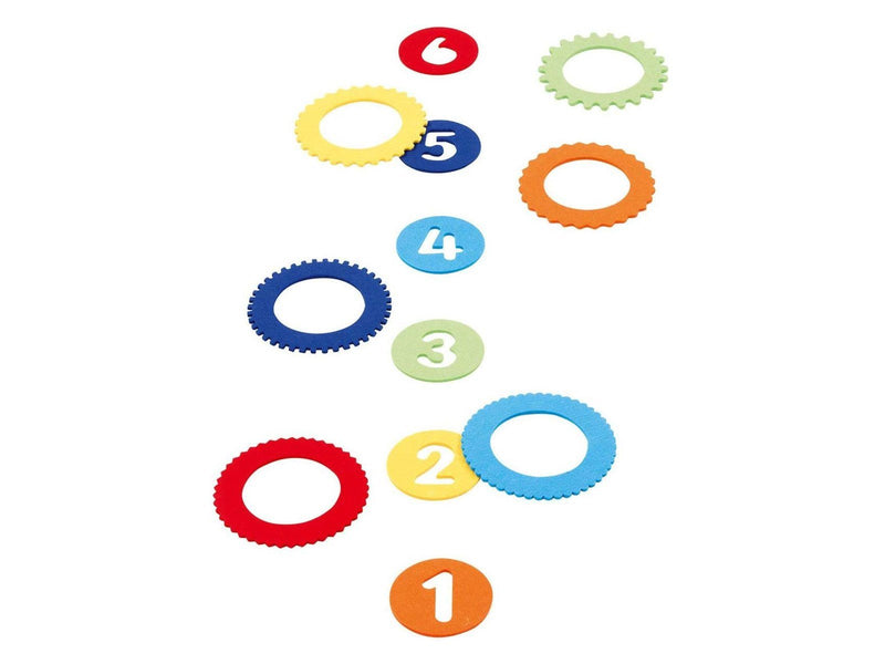Goki - Wooden Ring Throwing Game with 6 Felt Rings