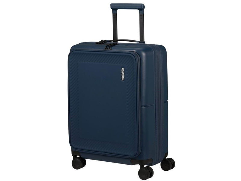 American Tourister Suitcase DashPop Spinner 55/23 Front Pocket Laptop Midnight Blue