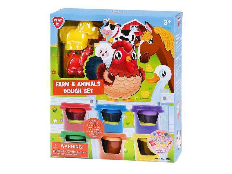 PLAY - Play Farm and Animals Clay Set 6 Clay Pots