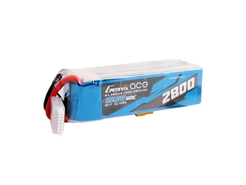 Gens ace &Tattu Lipo 2800mAh 22.2V 60C 6S1P battery with XT60 connector