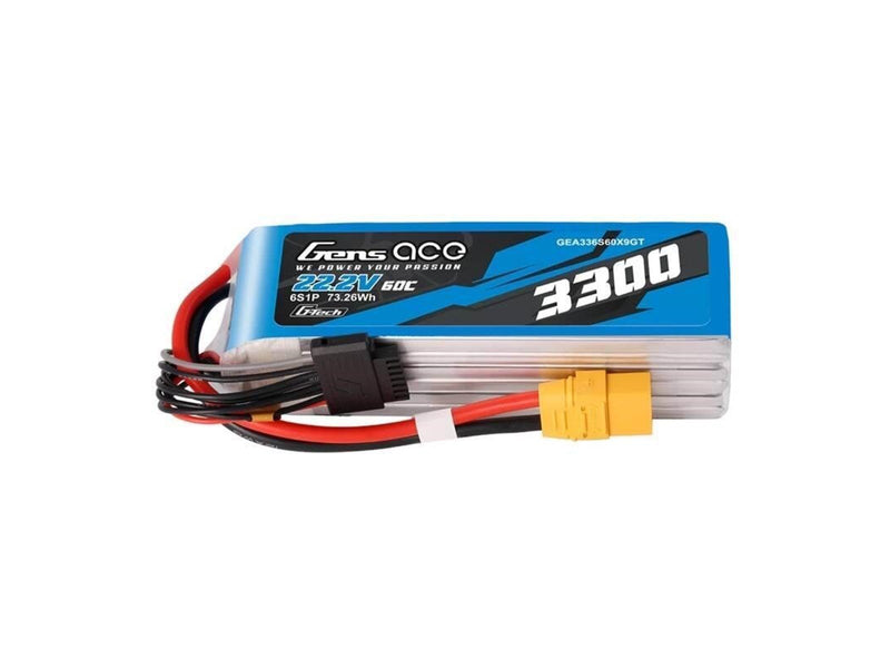 Gens ace &Tattu Accumulator Lipo G-Tech 3300mAh 22.2V 60C 6S1P XT90