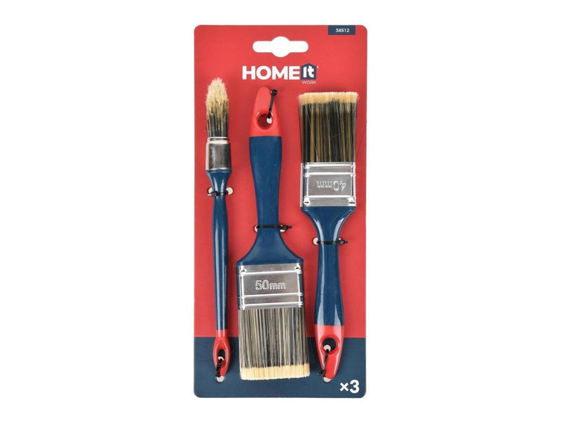 Workit Brushes in a set of 2 flat 40/50 mm. and 1 round ø15 mm.