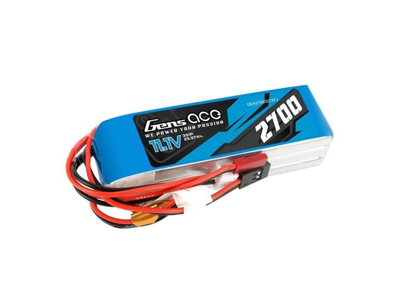 Gens ace &Tattu Battery 2700mAh 11.1V TX 3S1P Futaba/JST-XHR/JST-SYP