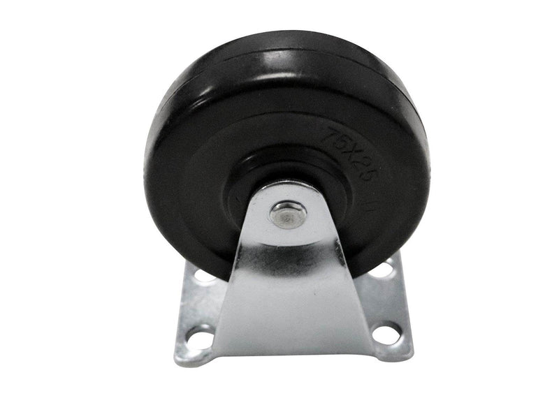 Homeit fixed furniture wheel 75 mm black plastic