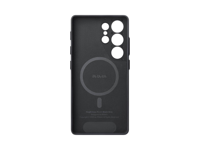 PITAKA PIN Button Case - Black/Grey Plain - Samsung Galaxy S25 Ultra