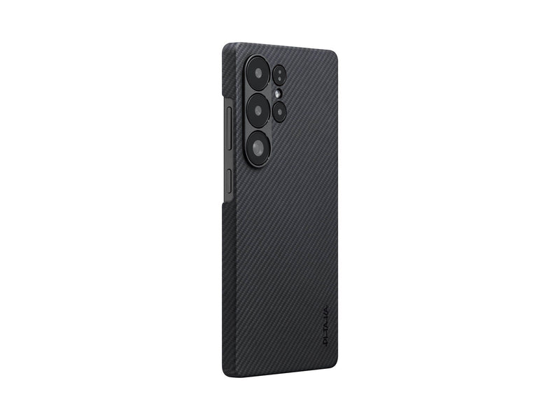 PITAKA Ultra-Slim Case - Black/Grey Twill - Samsung Galaxy S25 Ultra