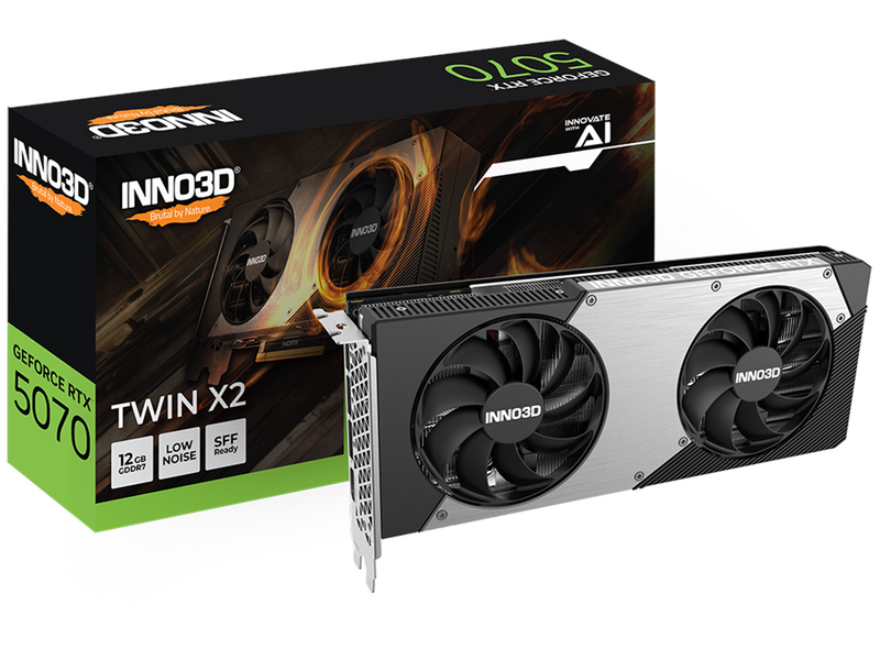 Inno3D GeForce RTX 5070 Twin X2 - 12GB GDDR7 RAM - Grafikkarte