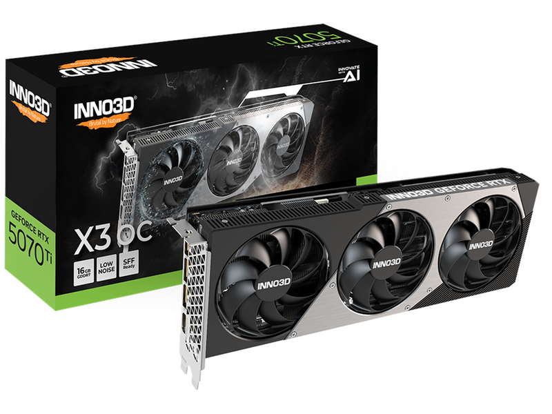 Inno3D GeForce RTX 5070 Ti X3 OC - 16GB GDDR7 RAM - Grafikkarte