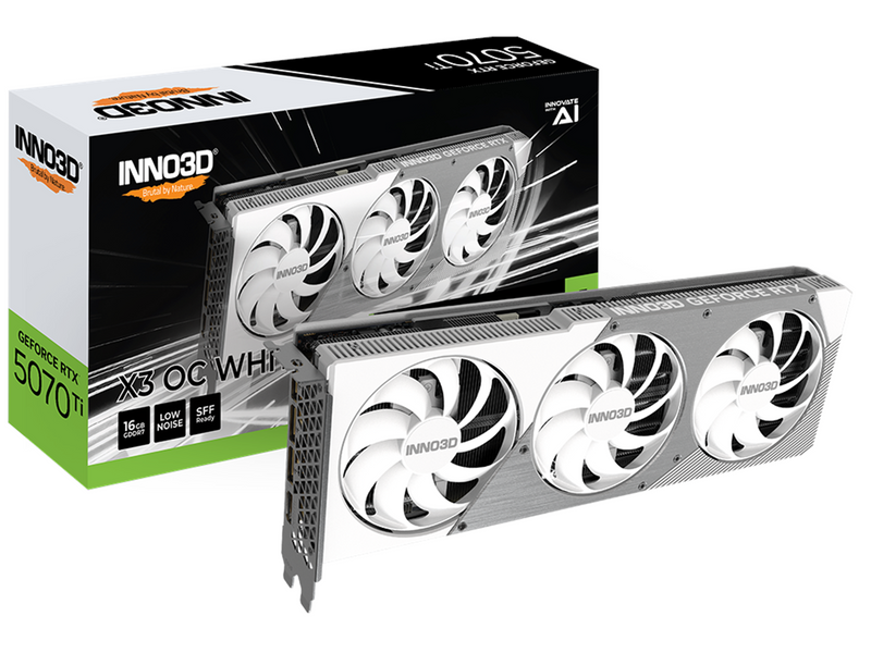 Inno3D GeForce RTX 5070 Ti X3 OC White - 16GB GDDR7 RAM - Grafikkarte