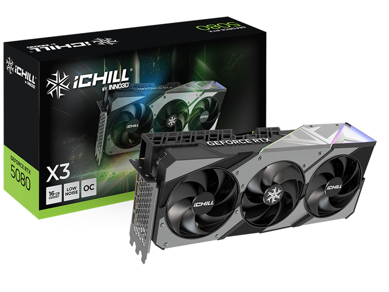 Inno3D GeForce RTX 5080 iCHILL X3 - 16GB GDDR7 RAM - Grafikkarte
