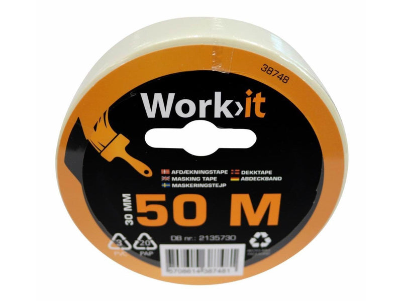 Workit masking tape 30 mm x 50 meters