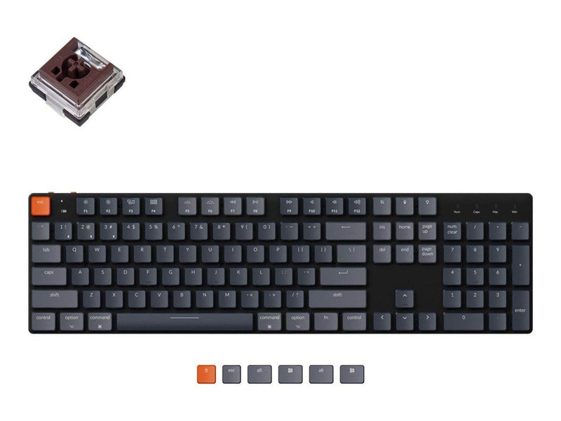 Keychron K5 SE Low Profile Hot Swap Optical Brown - Tastaturen - Nordisch - Schwarz