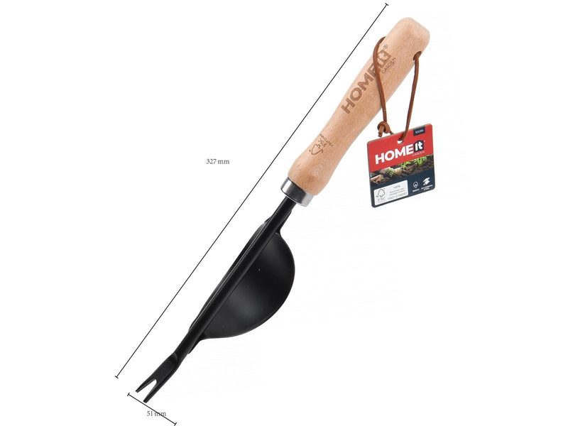 Homeit weeding iron with helper and wooden handle