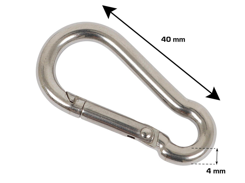 Homeit Fireman’s hook Ø4x40 mm in stainless steel 2 pcs.