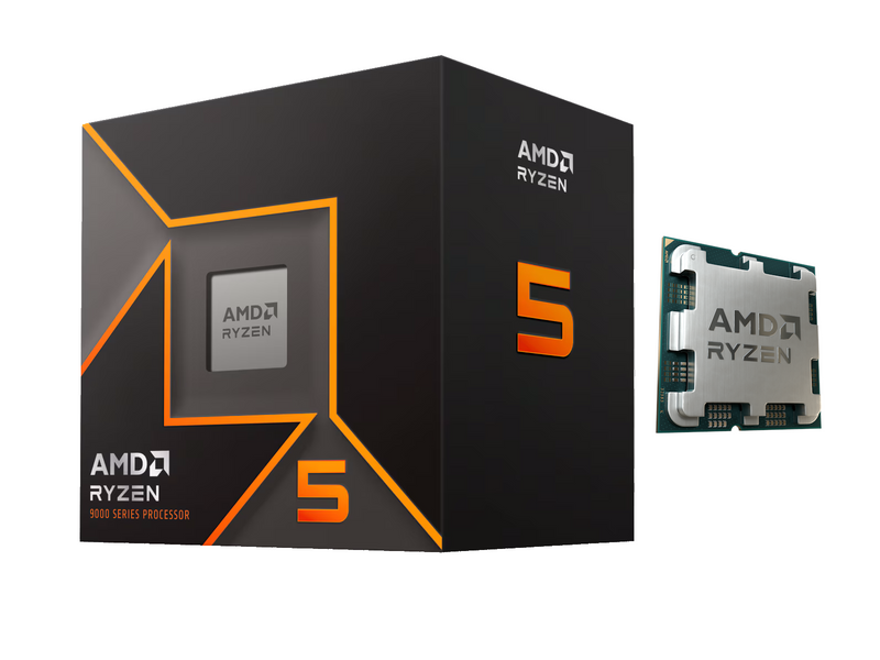 AMD Ryzen 5 9600 Wraith Stealth CPU - 6 Kerne - 3.9 GHz - AMD AM5 - AMD Boxed (mit Kühler)