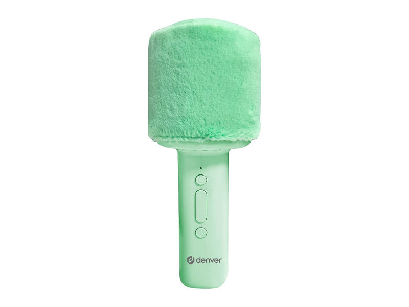 DENVER Bluetooth Karaoke  Microphone Speaker with fluffy top - Green