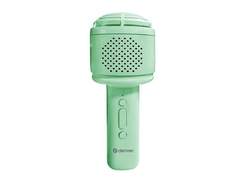 DENVER Bluetooth Karaoke  Microphone Speaker with fluffy top - Green