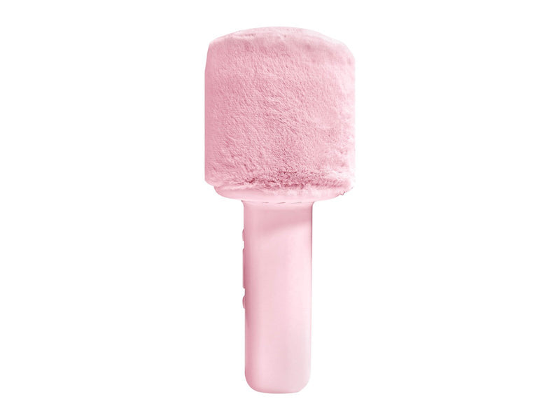 DENVER Bluetooth Karaoke  Microphone Speaker with fluffy top - Pink