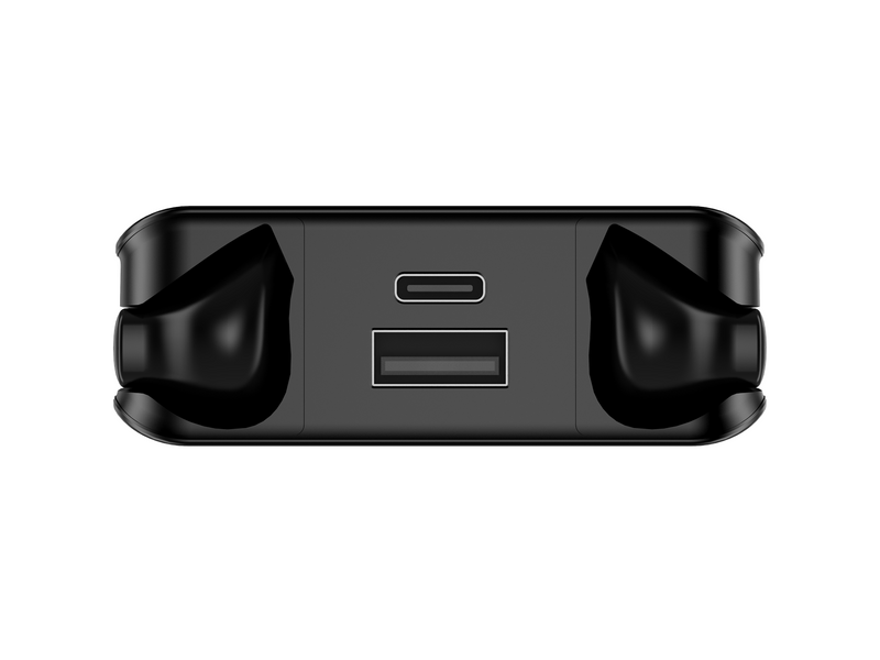 DENVER Powerbank + Bluetooth Earbuds - Black Powerbank (Akku) - schwarz - 5000 mAh