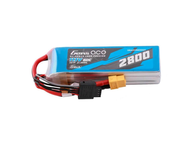 Gens ace &Tattu G-Tech Soaring 2800mAh 11.1V 60C 3S1P LiPo XT60