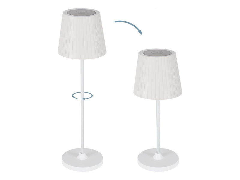 EGLO CABOZO outdoor table lamp, USB-C and touch, white
