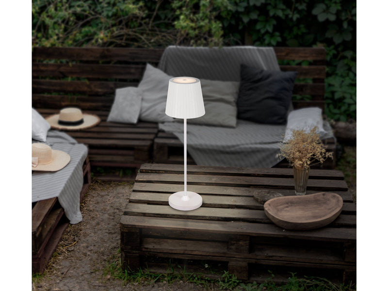 EGLO CABOZO outdoor table lamp, USB-C and touch, white