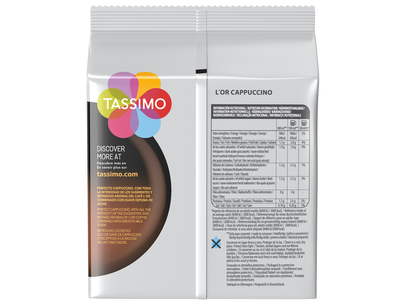 L'OR Pods Tassimo Cappucino - 8 pcs