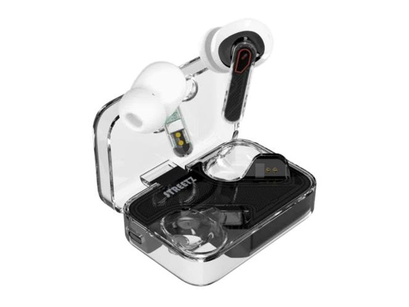 STREETZ True Wireless Earbuds - Transparent Black