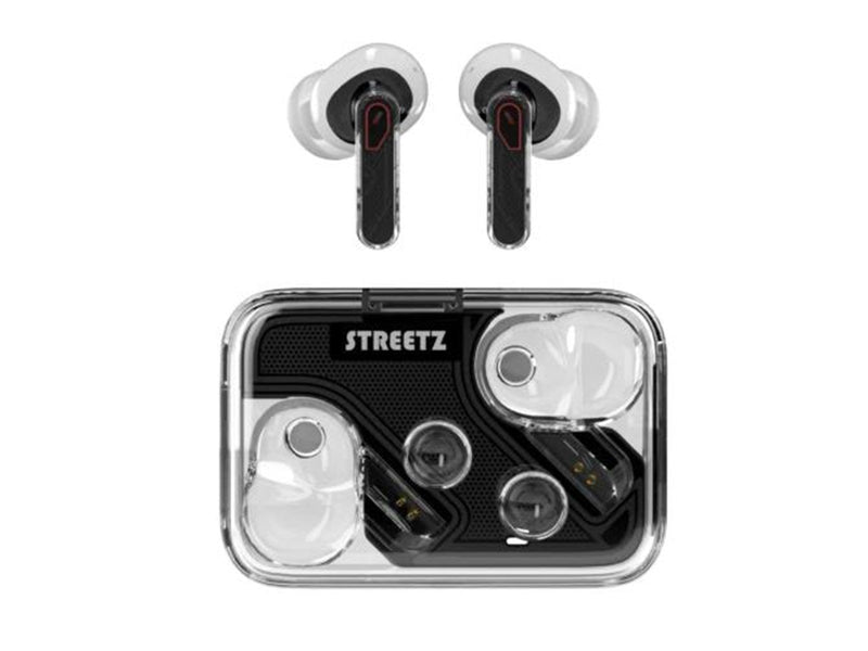 STREETZ True Wireless Earbuds - Transparent Black