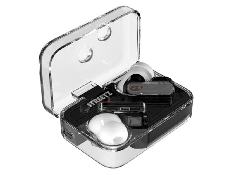 STREETZ True Wireless Earbuds - Transparent Black