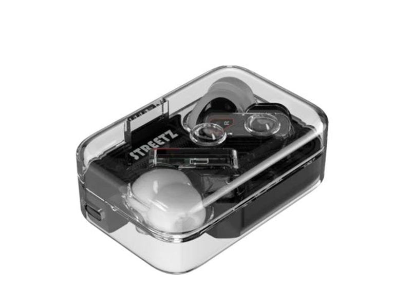 STREETZ True Wireless Earbuds - Transparent Black